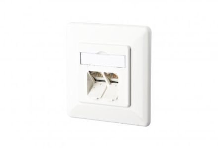 METZ CONNECT 2xRJ45 E-DAT C6 8/8 (8) UP data connection box pure white, 1307381002-I