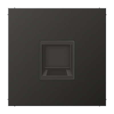 Jung AL1969-1WEAN cover (latched) for modular jack sockets 1-way, UMA-CAT6A, RADIALL, Panduit, Assmann, painted aluminum, LS series, anthracite