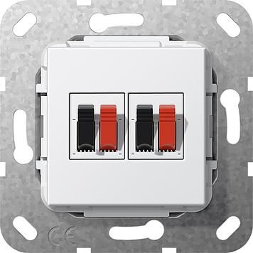 Gira 569303 loudspeaker connection 2-way insert pure white