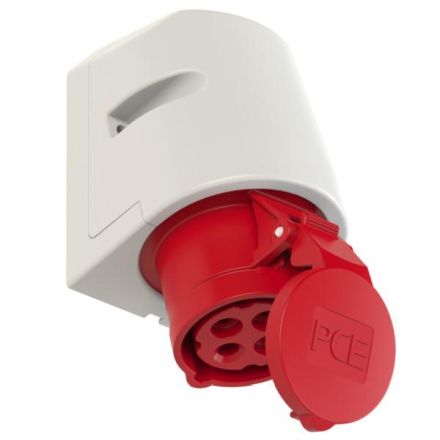 PCE 114-6 16A 4-pole 6h IP44 wall socket