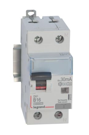 Legrand 411304 FI/LS switch DX3 B16 1+N 10KA 30MA AG