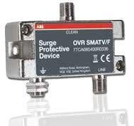 ABB Stotz-Kontakt OVR CATV/F, OVR CATV/F surge arrester 140 V, 4 A, 75 Ohm, 5-860 MHz, 0.5 db, 7TCA085400R0293