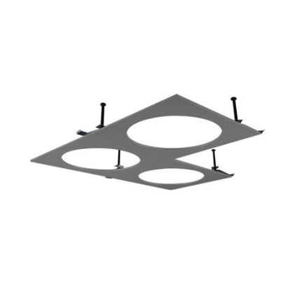 LTS 616253 Scene 6 3-flame corner silver recessed frame