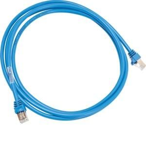Hager ZZ45WAN500 2xRJ45 plug blue 5m patch cable