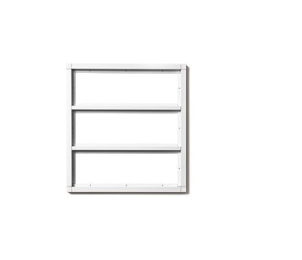 Siedle KR 613-3 SM combination frame in silver metallic