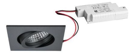 Brumberg 39144643 230V AC 6W 3000K titanium mat LED recessed ceiling spotlight