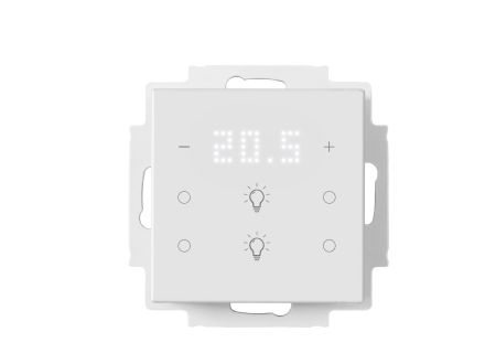 MÜLLER TS 58.20 knx6 KNX touch sensor | 6-way, 4 x lighting, display | studio white | 55x55 mm