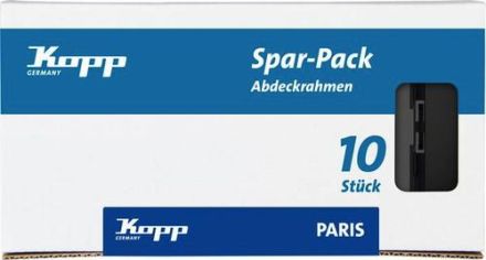 Kopp 402050016 PARIS 10x 1-way matt black cover frame