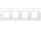 Gira 021412 4-way cover frame Gira Esprit glass white