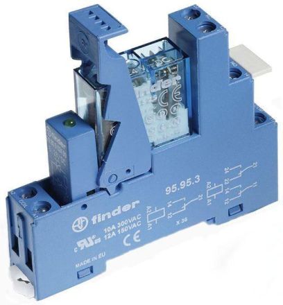 Finder 49.52.9.021.0050 2 changeover contacts 8A coil 21V coupling relay