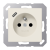 Jung A1520F-18C socket, French/Belgian system 16 A 250 V ~, with USB charger 1 x type C, integrated increased contact protection, SAFETY+, AS series, white