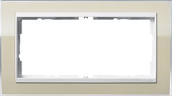 Gira 1002773 cover frame 2f without MS for pure white Gira Event Clear Sand