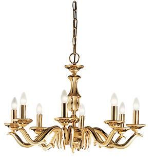 Brumberg 850538 pendant light, gold/gold with E14 8x40Wmax
