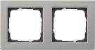 Gira 21233 cover frame 0 2-way E2 stainless steel