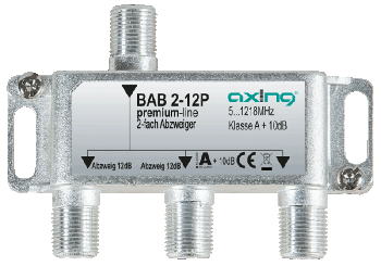 Axing BAB2-12P 2-way branch, 12 dB, 5-1218