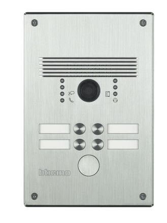 Bticino 308011 Video door station Video-AV Inox 4 call buttons, (Silver)