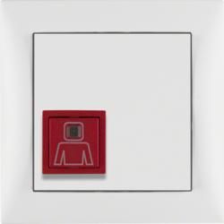 Berker 52069909 call button with frame polar white matt Berker S.1