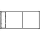 Ritto 1552670 Housing 2-way + 4 module slots, flush-mounted, white
