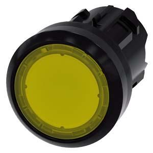 Siemens 3SU1001-0AB30-0AA0 push button illuminated 22mm round yellow