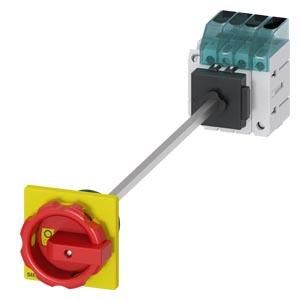 Siemens 3LD3248-1TL53 load disconnector 3LD3 Iu=32A 3-pole. 11,5kW red/yellow 1NC+1NO