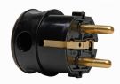 Kopp 178505000 16A 250V IP20 black SCHUKO angle plug
