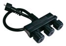 EVN 044139 IP44 12-24V 3-way 0.2m 1xStec 3xSocket distributor