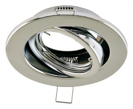 EVN 527011 round black chr GU10 max.50W 230V D-bracket recessed ceiling spotlight