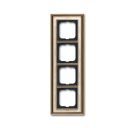Busch-Jaeger 1724-846 cover frame, 4-way frame antique brass decor ivory white