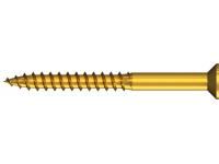 Reisser 007997M011-0450254-1 DIN 7997 wood screws Flaseko, PZ, 4.5 x 25, brass, plain, pack of 200
