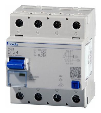 Doepke DFS4 080-4/0.10-A residual current device four-pole 80A 0.10A Type A, 09155901
