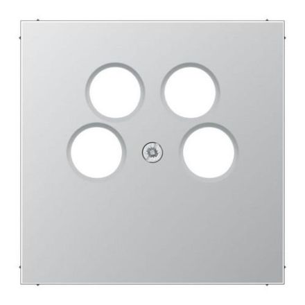 Jung AL2990-4SAT2 cover for 4-hole satellite TV socket (Ankaro), LS series, aluminum
