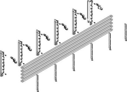 ABN deep 40mm with CU 12x5mm 5-pole 70mm busbar module (MTSC52535)