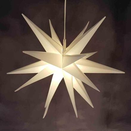 FHS 33903 LED star KS white, Ø 35cm 1LEDww,6/18 hrs,IP44,Batt