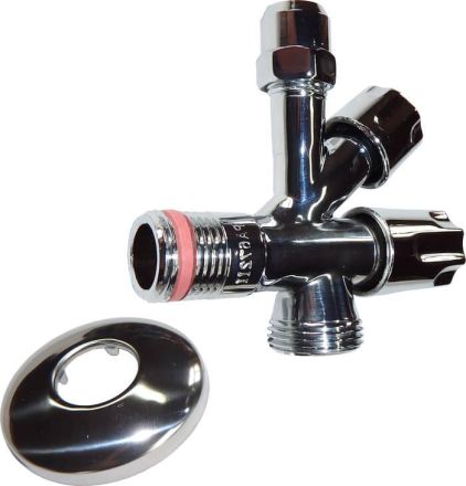 Puteus 9900 combination angle valve for GA with push rosette