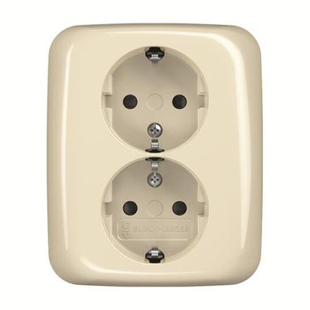 Busch-Jaeger 2TKA00003897 202 EUJB-212 full cover double socket SCHUKO