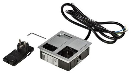 Kopp 939630013 VersaHIT 2x socket stainless steel power strips