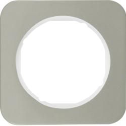 Berker 10112114 frame stainless steel/polar white Berker R.1
