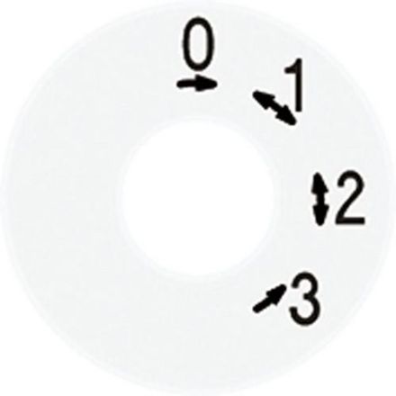 Jung SKS1101-4WW scale disc, symbol 3-stage switch, alpine white