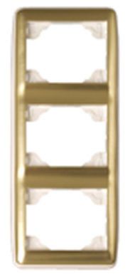 EFAPEL TRIPLE VERTICAL FRAME WHITE/INOX