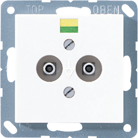 Jung A565-2BFWW equipotential bonding socket, thermoplastic, series A, alpine white