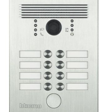 Bticino 308012 Video door station Video-AV Inox 8 call buttons, (Silver)