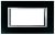 Bticino HA4804VNN frame 4m glass night black