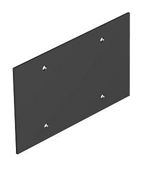 OBO Bettermann T12L/P02S/9011 black 142x88mm cover plate, 7408116