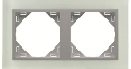 EFAPEL DOUBLE FRAME CRISTAL/ALUMINIUM