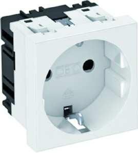 OBO Bettermann STD-D0 RW1 0Grad 1-way pure white socket SCHUKO, 6120008