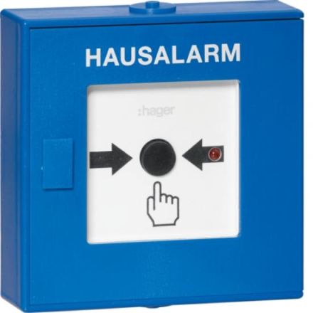 Hager RFM200D wireless push-button detector blue