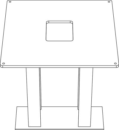Siedle ZE/STL 462 x 462 accessory-ground piece in Other