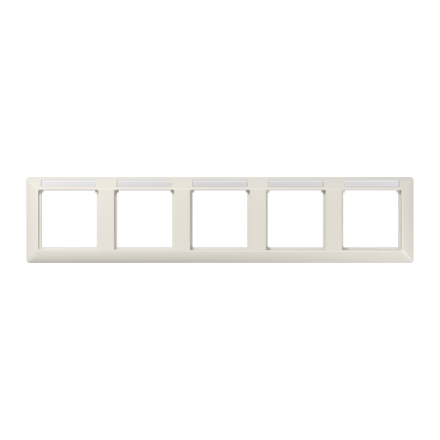 Jung AS5850BFINA frame 5-way, with window (spray-tight), horizontal mounting, thermoplastic, AS 500, white