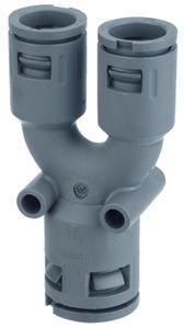 Flexa 15020032001 RQY-PA AD2 2x10.0/AD1 1x13.0 grey plastic quick connector
