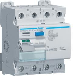 Hager CPB663E 4-pole 10kA 63A 300mA Type BS selective residual current circuit breaker